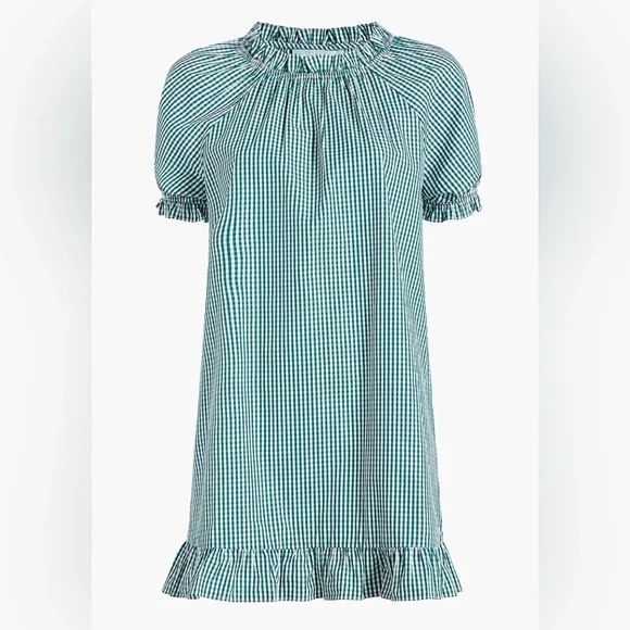 Hill House Dresses & Skirts - Hill House Teal Checkered Mini Dress